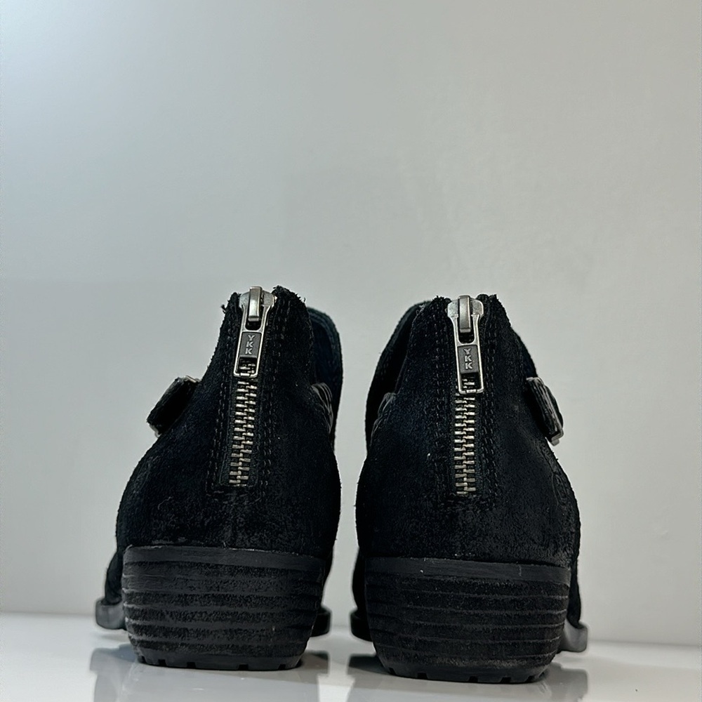 Born Sylvia Black Leather Booties Size 9 - Picture 4 of 16